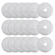 원단재단기 105pcs 45mm 로터리 커터 블레이드 라운드 퀼팅 블레이드 퀼트 원단 봉제 공예 용 로터리 교체 커팅 블레이드 85, 5개
