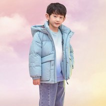 스파오키즈 후드 숏 푸퍼 아동 주니어 숏 패딩 점퍼_민트 NC유성점
