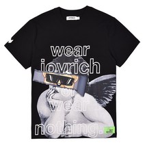 프린트 플라워 티 JOYRICH 정부측 트렌드 동업자 FOURTRY 연명 같은스타일 커플 엔젤 4908580707