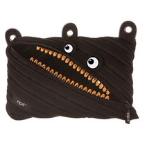 ZIPIT 글리즈 3링 바인더 연필 파우치 블랙, Black_Jumbo Pencil Case