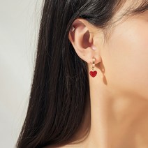 노이드비 써지컬스틸 하트드롭 원터치귀걸이 3컬러