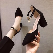 7cm 이어링 포인트 발편한 통굽구두