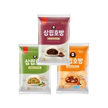 삼립 미니호빵 6입x3봉(단팥+야채+피자) 호빵 찐빵, 1set
