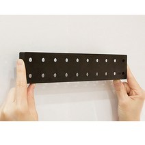 자석형 타공보드 검정 페그보드 25x5cm 현관문 냉장고 부착 소품걸이 화장대수납 타공판보드 소품걸이 타공판걸이