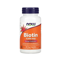 나우푸드 비오틴 5000mcg 60캡슐 바이오틴 Biotin 수용성 비타민B, 1개