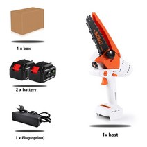 스틸엔진톱 충전식 소형 체인 톱 기계 날 Makita 18V 배터리 사용 휴대용 무선 미니 체인톱 6 인치 핸드헬, 05 two big battery