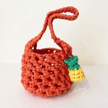 [DIY]몬지얀 꺄르르백 패브릭얀 코바늘가방뜨기 패키지(코바늘포함), m29-무드브라운