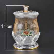 불교용품 세라믹 불상 물컵 연꽃 관음 "슬픔의 큰 물" 불상 성수 컵 장식 전 물 정화, 14 S