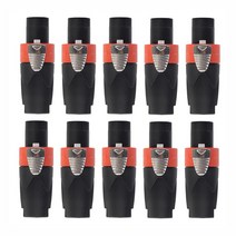 Neutrik Speakon NL4FC 4pin 오디오 스피커 플매트 카펫 러그 용 전문 4 극 케이블 트위스트 잠금 커넥터 10 개, [02] A Orange 10pcs, 한개옵션0