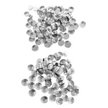 200pcs 혼합 간단한 개인화 된 알루미늄 차 빛 혼합 케이스 컨테이너 향기로운 촛불 만들기 도구 2 스타일, 38x14mm, 실버