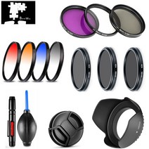 Uv cpl fld 스타 nd2 nd4 nd8 점진적 컬러 필터 렌즈 후드 캡 소니 dsc hx400v hx350 hx300 h400 디지털 카메라 청소 펜|Camera Fil, 1개, CPL Filter, 단일