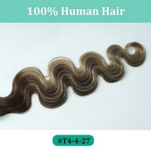 다크 브라운 웨이브 클립 인 헤어 익스텐션 10 개 160g 트리플 웨프트 바디 웨이브 레미 클립 실제 인모 익스텐션 풀 헤드 클립, T4-4-27, 20 inches_10Pcs 160G