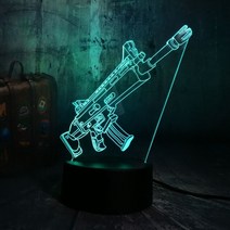3D 홀로그램 팬 프로젝터 디스플레이 새로운 멋진 배틀 로얄 게임 PUBG TPS L, SCAR-L, 컨트롤러 7 색상