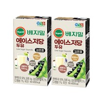 베지밀 정식품 에이스 저당 두유, 190ml, 64개