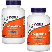 (2PACK)나우푸드 엘카르니틴 L카르니틴 타르트레이트 1000mg 100정, 2PACK, One Size