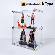 피규어아크릴케이스 프라모델진열장 아크릴케이스 엠블럭스페셜 E타입 2층 X 1칸 2칸형(앞덮개포함), 01.스페셜E타입 2층X1칸 2칸형(기본형흰색P)