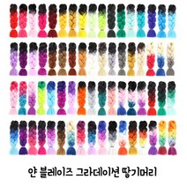 라이프피스 그라데이션 땋기 레게머리 얀헤어블레이즈, 1개, 투톤41
