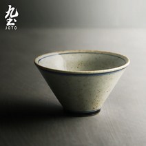 명나라 복고풍 모자 컵 마스터 쿵푸 차 예술 일본 다도 찻잔을 모방하는 9 개의 토양 손으로 그린 ​​파란색과 흰색 작은 찻잔, NONE, 색상 분류: 싱글 컵