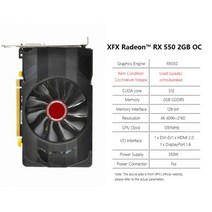 XFX Radeon RX550 GDDR5 256bit 게임 DirectX 12 GPU 470 RX570 그래픽 카드, RX550 2GB 1Fan 옵션