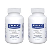 Pure Encapsulations Ascorbic Acid 퓨어인캡슐레이션 아스코르브산 비타민C 90캡슐 2팩, 90정