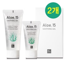 나어릴때 알로에 15 수딩젤 USDA 유기농 원료 사용 피부 보습 진정 선물용 1+1, 2개, 230g