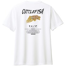 [피싱웨어]커틀피쉬 갑오징어 에깅 루어 기능성 낚시티셔츠 빅사이즈가능, 반팔라운드쿨티셔츠, 4L(115), 화이트