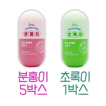 GRN 분홍이 초록이 시즌4 세트 다이어트 보조제 최신상 세트 +건강차 증정, 5박스, 1박스, 건강티백 증정