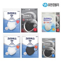 유한킴벌리 크리넥스 KF80 KF94 데일리 입체형 황사마스크 새부리형 소형 중형 대형, 50매, KF-80소형(블랙)