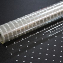 나모몰 투명포장지 53cmx19m, 1롤, 1도하트_흰색