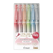파이롯트 프릭션 지워지는 형광펜 6색 세트, 1개 (프릭션 형광펜 6색), 내추럴