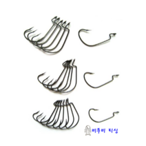 비투비피싱 광어 다운샷 와이드훅, 5/0호(블랙20)