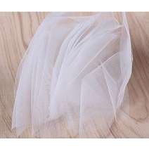 원단 160cm 너비 중간 하드 tulle 메쉬 패브릭 diy 웨딩 드레스 스커트 원사 천 패브릭 장식 p144, 하얀, 길이 1미터 x 폭 160cm
