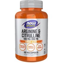 나우푸드 스포츠 아르기닌 시트룰린 500 250 120정 / NOW Foods Arginine and Citrulline 120Cap, 120개입 x 1개, 1개