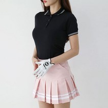 순이들 여성 골프 테니스 요꼬 시보리 두줄 카라 반팔티