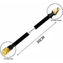 60/30cm 연장 케이블 RP-SMA 헬륨 초저 손실 편평한 동축 피그 0-6 GHz HNT 광부 광업 옥외 안테나, 01 30cm