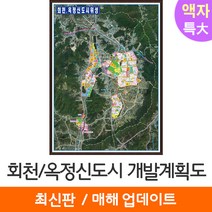 [지도코리아] 양주시 회천 옥정 도시계획도 180*210cm 액자 특대 - 양주 신도시 지구 지도 전도 개발계획도 최신판