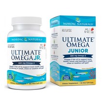 Nordic Naturals 노르딕 내츄럴 얼티메이트 주니어 오메가3 680mg 미니 소프트젤 90정, 1박스, 1팩