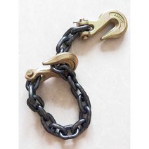 쿠사리 체인 슬링 후크체인 견인 철 무거운 체인화물 그립, 2톤 1미터 -(8mm 망간강 체인)