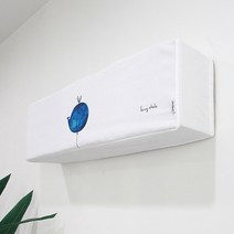 린넨 삼성 무풍 엘지 휘센 듀얼 발뮤다 스탠드 벽걸이 에어컨 선풍기 커버 보관 덮개, 에어컨커버벽걸이_고래
