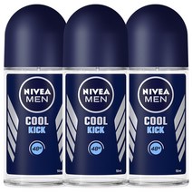 니베아 맨 쿨킥 롤온 데오드란트, 50ml, 3개