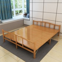 대나무 평상 접이식 야외 베란다 옥상 테이블 이동식 대청마루 대나무침대, 폭150x197CM