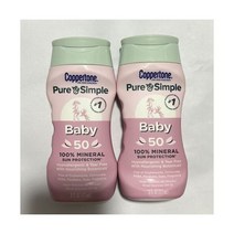 선크림 2x 코퍼톤 퓨어 & 심플 베이비 SPF 50 미네랄 선크림 로션 각각 6플로 오