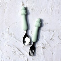 티어제로 부드러운 실리콘 스푼포크세트(릴로)-민트, 상세페이지 참조, 상세페이지 참조