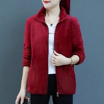 양털 뽀글이 자켓 부클 후리스 여성 덤블 양면 울 코트 용 가을 겨울 두꺼운 따뜻한
