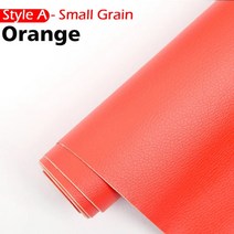 자동차 가죽시트 복원 가죽 수리 테이프 자체 접착 소파 가구 운전석용 작은 그레인 및 광택 줄무늬 패턴, 84.Style A - Orange - 50x100cm