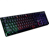 키보드RYRA 게임 기계 키보드 유선 104 키 키보드 LED 백라이트 방수 전자 키보드 컴퓨터 노트북 게임용, 한개옵션2, 02 02, 한개옵션1