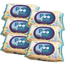 스프링클 비데 POO 티슈 포 키즈, 6팩, 60매입
