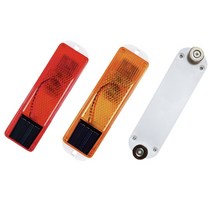 태양열 충전 LED 경광등 자석 자동 야간 경보 점멸등, 옐로우