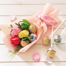 FU13 페레로로쉐 꽃다발 핑크 초콜릿 사탕 초코 로쉐 단음식 초콜렛 쪼코렛 쪼꼬렛, 상세페이지 참조