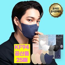 참존 의약외품 장나라마스크 공산품 톤업핏 중형 대형 25매 50매 화이트 블랙 그레이 살색 파란색 네이비 코랄 세부리형 김안서리는 옆광대 마스크, KF94 그레이 50매 대형